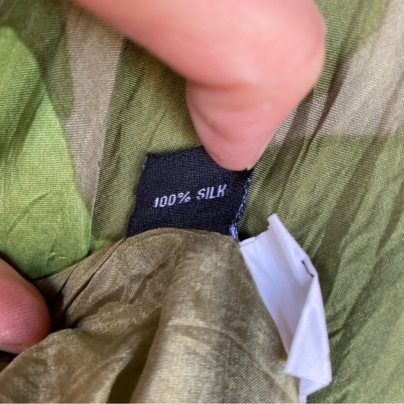 LYNN RITCHIE 100% Silk Camo Maxi dress Womens size S/M - Picture 9 of 15